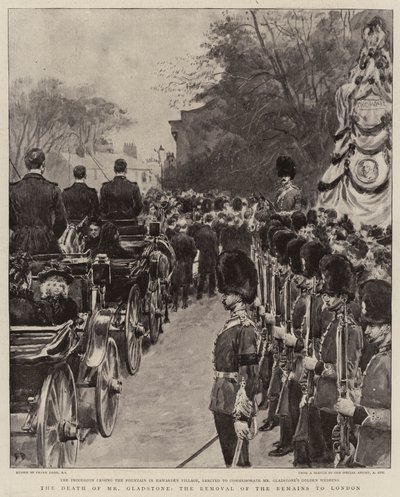 La mort de M. Gladstone, le transfert des restes à Londres - Frank Dadd